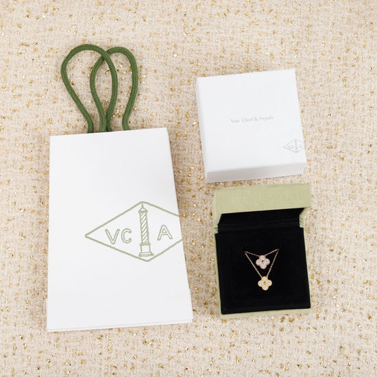 Van Cleef & Arpels VCA Clover Pendant Necklace with Natural Gemstones