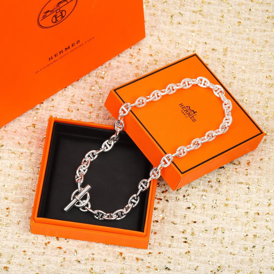 Hermes Pig Nose Shape Thick Necklace