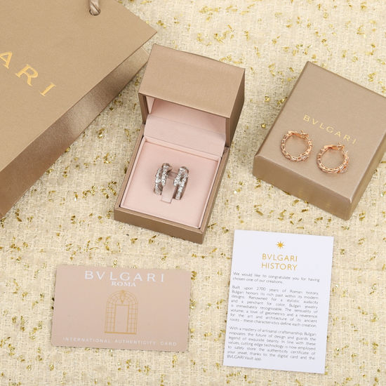Bvlgari Elegant Snake Shape Hoop Earrings