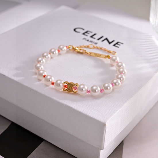 Celine 18K Gold Plated Necklace Bracelet Set