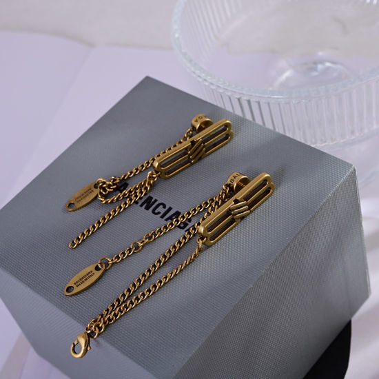 Balenciaga Trendy Unique Design Earrings 18k Gold Plated