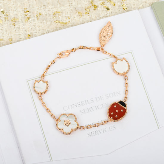 Van Cleef & Arpels VCA Five-spot Ladybug Charm Bracelet