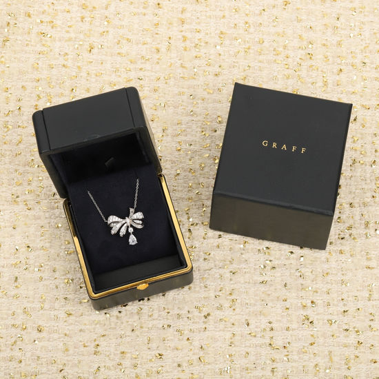 Polo Ralph Lauren Bow Shape Diamond Pendant Necklace