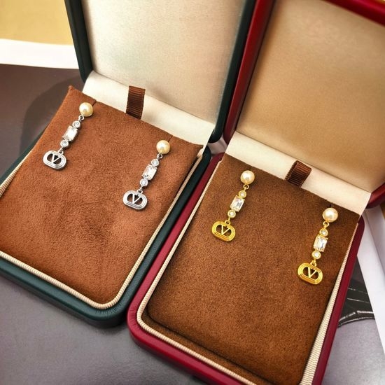 Valentino Stud Earrings Minimalist Versatile Fashion