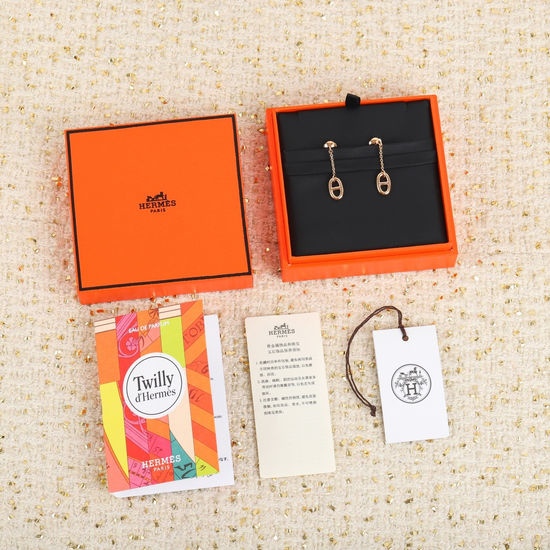 Hermes Sterling Silver Pig Nose Stud Earrings