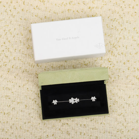 Van Cleef & Arpels VCA Three-Leaf Clover Diamond Bracelet
