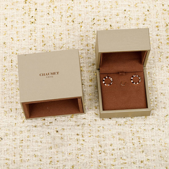 CHAUMET Rose Gold Diamond Stud Earrings