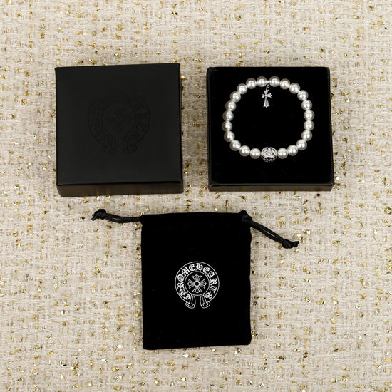 Chrome Hearts Pearl Cross Bracelet