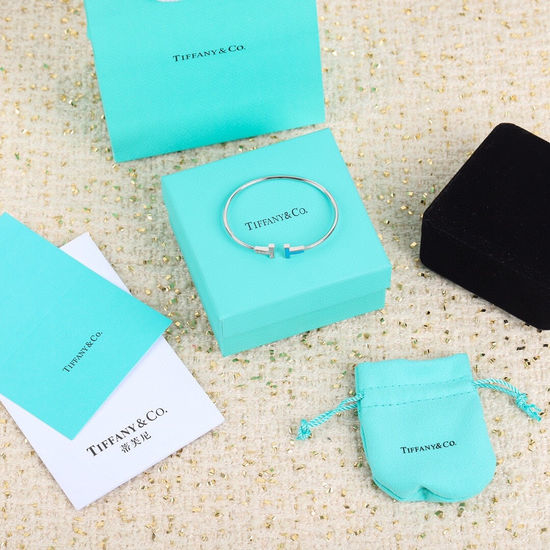 Tiffany & Co. Diamond Mother of Pearl Bangle Bracelet
