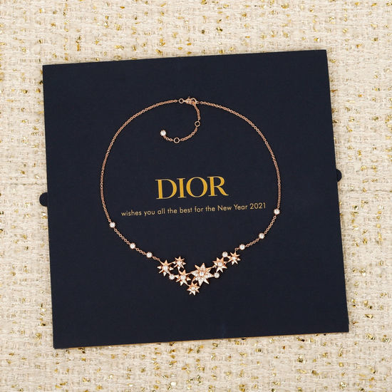 Christian Dior CD Eight-pointed Star Pendant Necklace