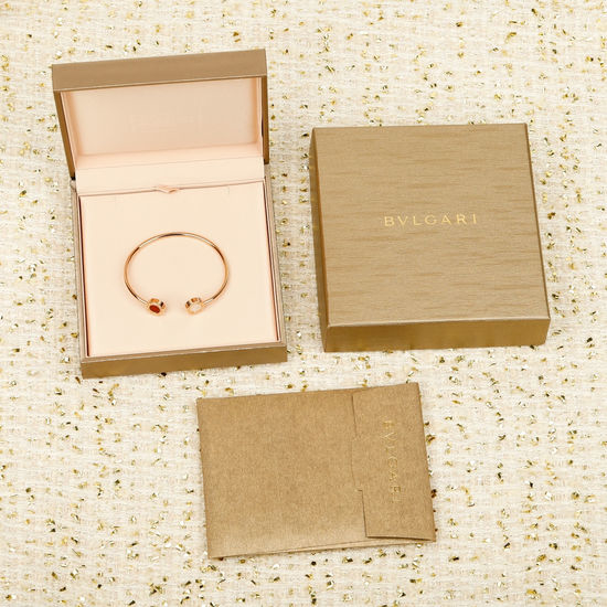 Bvlgari Exquisite Gemstone Inlaid Open Bangle