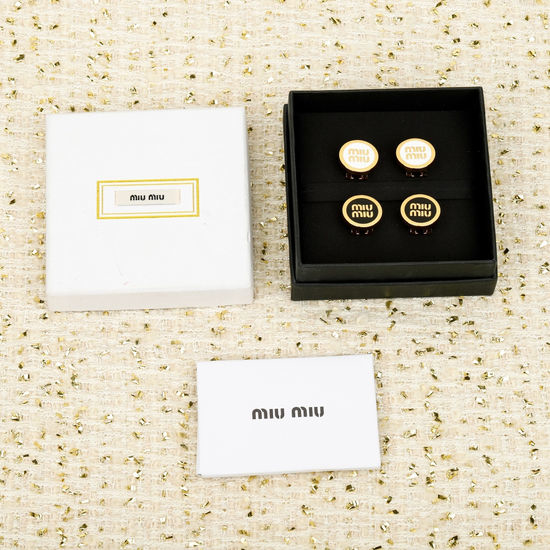 Miu Miu Elegant Clip On Earrings With Delicate Design