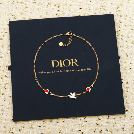 Christian Dior CD Pre-sale Dove Rose CD Necklace