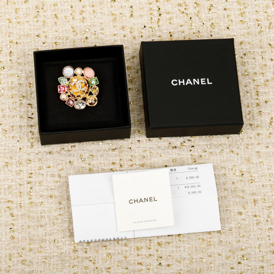 Chanel Colored Diamond Vintage Brooch