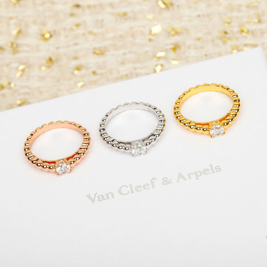 Van Cleef & Arpels VCA Beaded Edge Diamond Ring