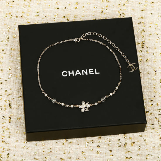 Chanel Clover Pearl Necklace