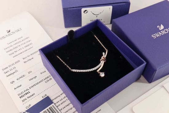 Swarovski Twisted Knot Clavicle Necklace
