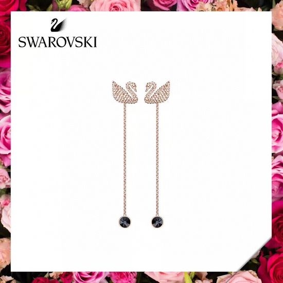 Swarovski Crystal Inlaid Rose Gold Ear Line Earrings