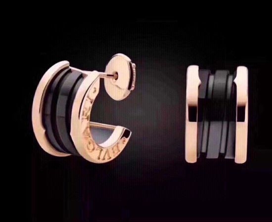 Bvlgari Black White Ceramic Stud Earrings Hypoallergenic