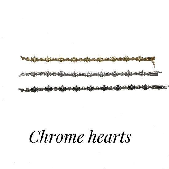 Chrome Hearts Cross Pattern Stone Inlaid Bracelet