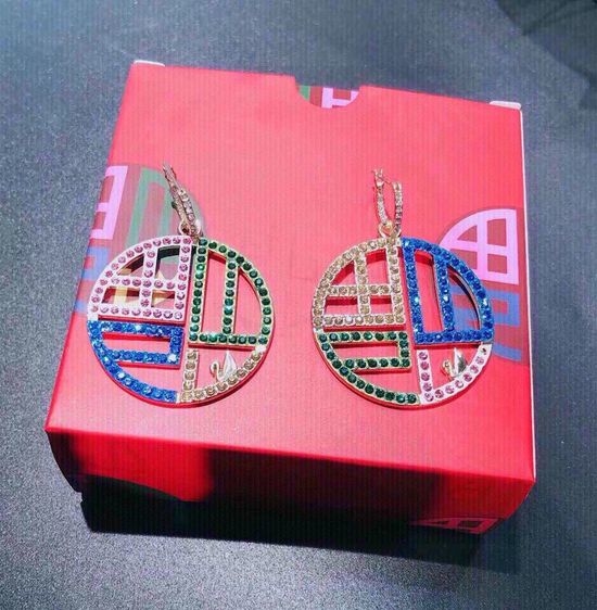 Swarovski Colorful Crystal Round Stud Earrings