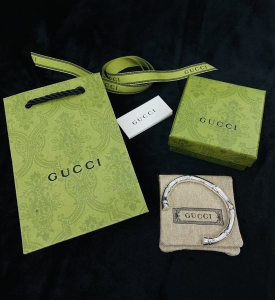 Gucci Solid Bamboo Joint Open Bangle