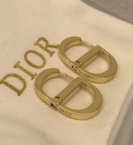 Christian Dior CD Smooth Surface Ear Hooks