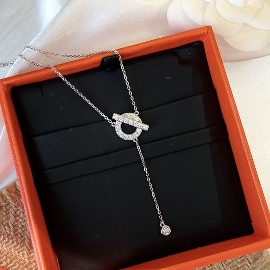 Hermes Sparkling Tassel Pendant Necklace