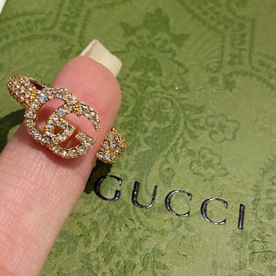 Gucci Rhinestone Inlaid Ring