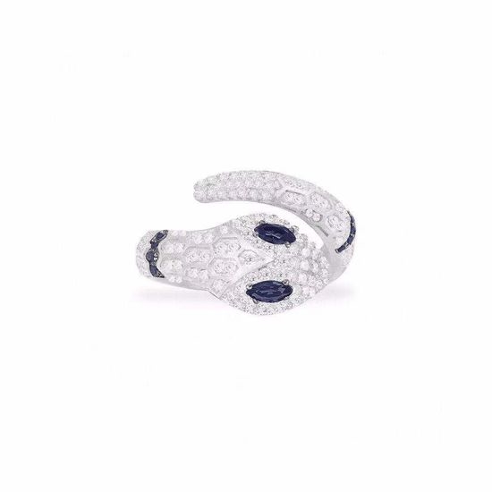 Apm monaco Blue Eye Snake Design Fashion Ring