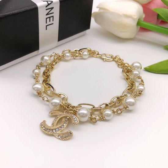 Chanel Multi-element Double Layer Pearl Bracelet
