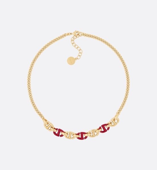 Christian Dior CD Premium Brass Retro Necklace High Quality