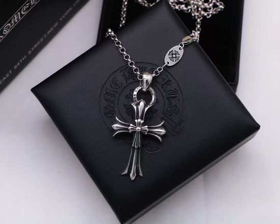Chrome Hearts Double Cross Pendant Necklace