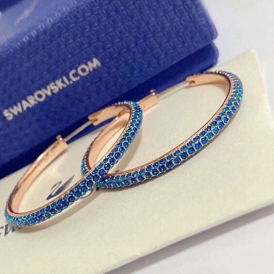 Swarovski Large Hoop Crystal Earrings