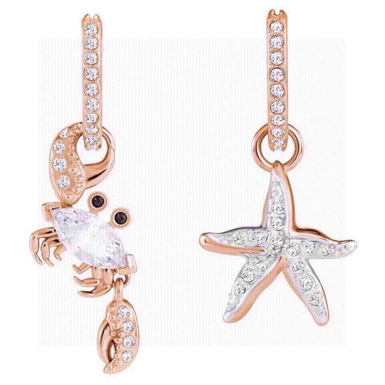 Swarovski Cute Crab Shape Fashion Stud Earrings