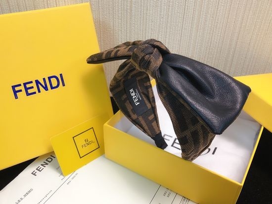 Fendi Half Leather Logo Headband