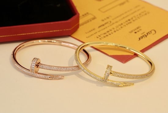 Cartier Diamond Inlaid Nail Bangle