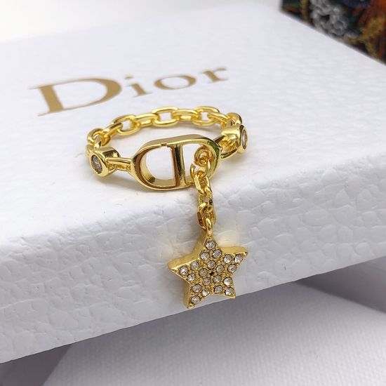 Christian Dior CD Star Decorated Elegant Ring