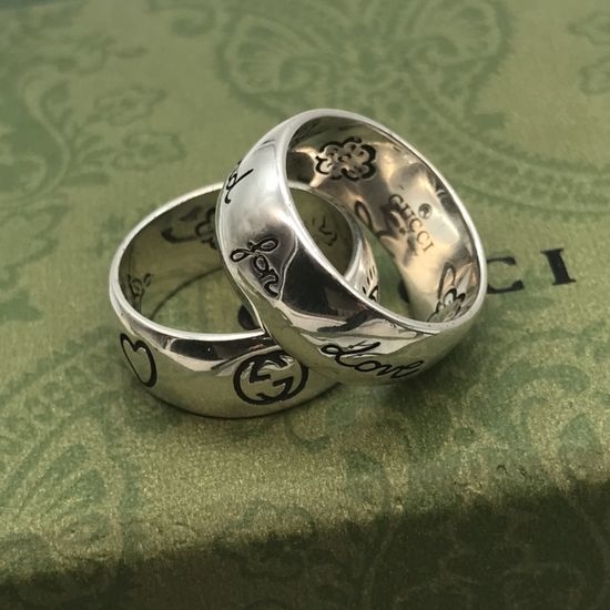 Gucci Wide Engraved Inspirational Statement Ring