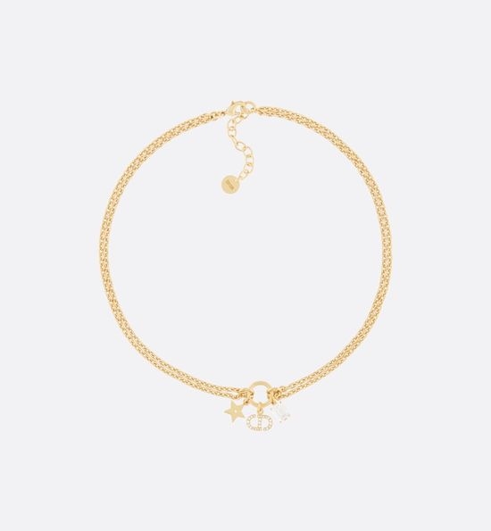 Christian Dior CD Irregular Pearl Pendant Classic Necklace