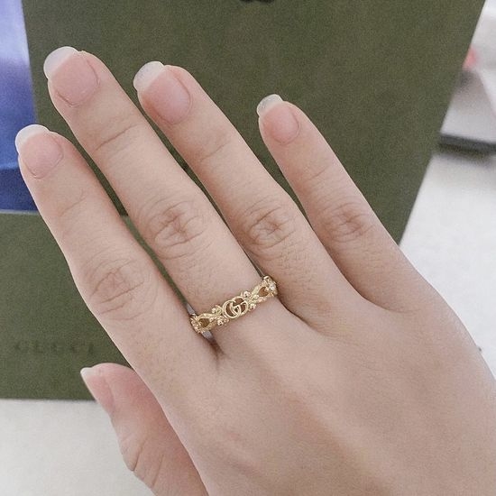 Gucci Floral Pattern Decorative Jewelry Ring