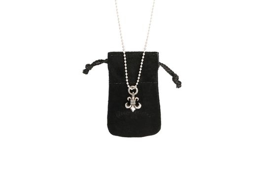 Chrome Hearts Flower Pendant Beaded Chain Necklace