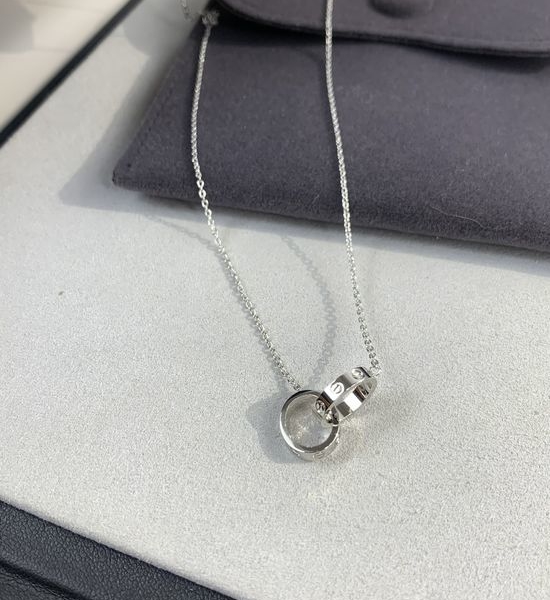 Cartier Diamond-free Double Ring Necklace