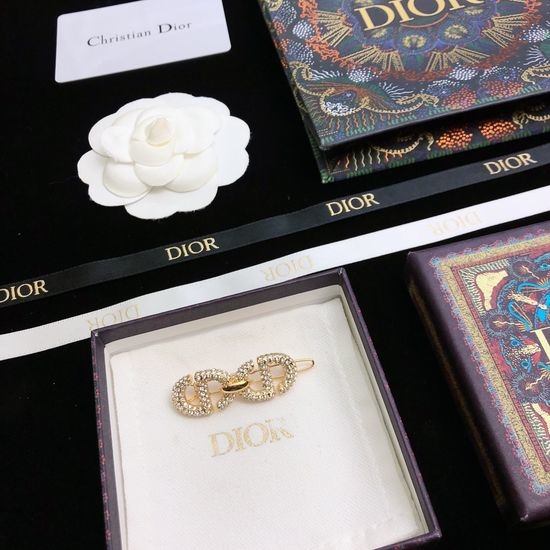 Christian Dior CD Metal Hair Pin Elegant Daily Accessory