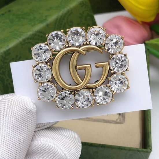 Gucci Gucci Brooch with Sparkling Rhinestones