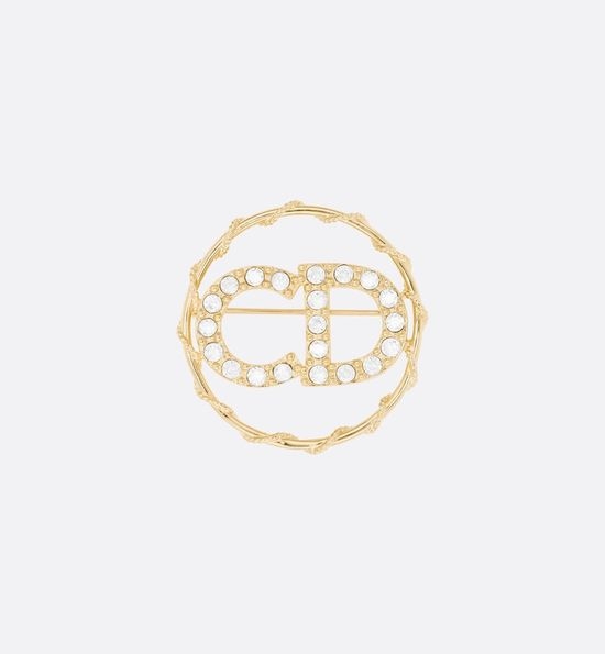 Christian Dior CD Vintage Metal Brooch