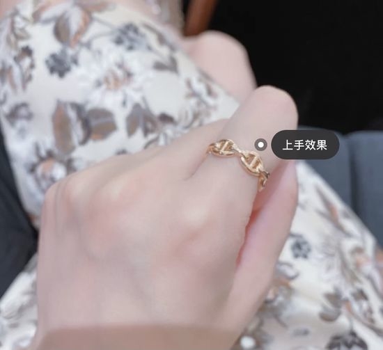 Hermes Sterling Silver Classic Signet Ring