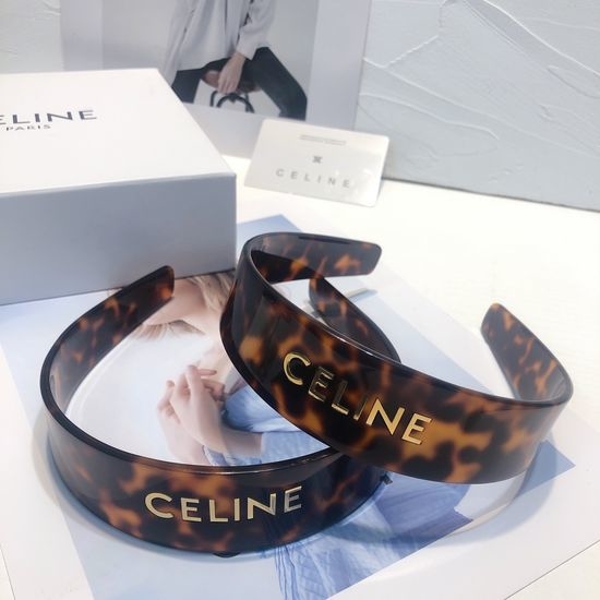 Celine Tortoiseshell Resin Hair Hoop