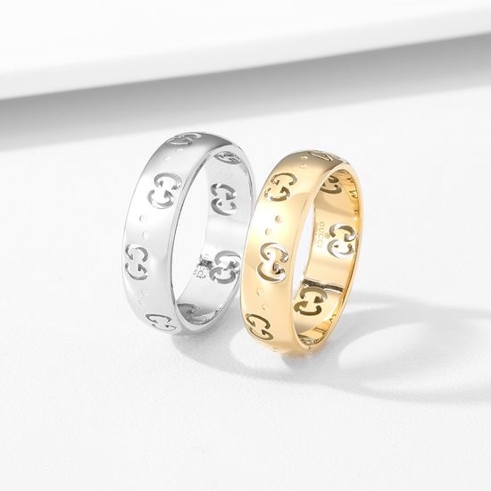 Gucci Minimalist Couple Band Ring Two Colors Available