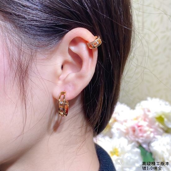 Messika Gold Plated Polished Movable Drop Earrings